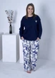 Пижама женская теплая(кофта+штаны) Saimeiqi 4XL 54-56 Синяя (2678) - изображение 1