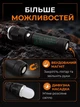 Фонарик ручной LED аккумуляторный с магнитом и зумом, корпус из анодированного алюминия, диффузором, черный - изображение 4