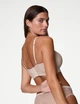 Бюстгальтер балконет без бретелей Marks & Spencer Body Soft светло-бежевый кружевной с формованными чашками на косточках 95F (2740) - изображение 5