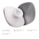 Щітка для душу масажна силіконова GESKE Body Brush 4в1 ретельне очищення тіла для боротьби з целюлітом та врослим волоссям, підтягенення тіла масажує та омолоджує твоє тіло Білий - изображение 2