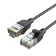 Патч-корд 1м, UTP cat 6A RJ-45 slim black Vention (IBIBF) - изображение 1