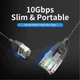 Патч-корд 1м, UTP cat 6A RJ-45 slim black Vention (IBIBF) - изображение 2