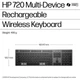 Клавиатура HP 720 Multi-Device Rechargeable Wireless/Bluetooth UA Black (9T5B1AA) - изображение 6