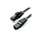 Патч-корд 1м, UTP cat 6 RJ-45 flat black Vention (IBJBF) - изображение 1