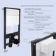 Готовое решение Qtap для ванной комнаты: подвесной унитаз Tern Ultra Quiet 490x365x325 + комплект инсталляции Standard (линейная кнопка Black) - изображение 4