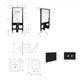 Готовое решение Qtap для ванной комнаты: подвесной унитаз Jay Rimless 485x360x320 + комплект инсталляции Standard (круглая кнопка Black) - изображение 2