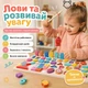 Розвиваючий сортер Монтессорі для дітей: танграм, магнітна рибалка, цифри, арифметичні знаки, геометричні фігури - зображення 2