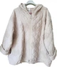 Женская итальянская однотонная курточка с вышивкой Oversize на молнии с капюшоном Светло-бежевая Хлопок One Size 0042/1 - изображение 1