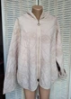 Женская итальянская однотонная курточка с вышивкой Oversize на молнии с капюшоном Светло-бежевая Хлопок One Size 0042/1 - изображение 3