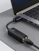 Зовнішня мережева карта USB-A 2.0 на LAN RJ45 Ethernet адаптер перехідник ZX035 100 Мбіт/с Realtek RTL8152B для ноутбука MacBook ПК планшета телефона TV Box Чорний - зображення 3