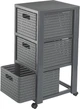 Regał plastikowy Rotho Country z 3 szufladami 71.2 x 32.5 x 37.5 cm Antracyt (1165408853WS) - obraz 5