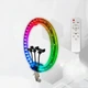 Набор блогера 5в1 Светодиодная кольцевая RGB лампа 3D 45см Штатив 2м Селфи палка Петличный микрофон Экш камера - изображение 2
