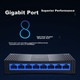 Коммутатор TP-LINK TL-SG1008+, 8 портов Gigabit, plug-and-play - изображение 6