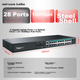 Коммутатор Netcore SG28P 28-портовый PoE, 24 гигабитных PoE + 2 гигабитных + 2 SFP - изображение 4