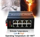 Коммутатор KeepLINK KP-9000 мини промышленный 8 портов Gigabit, DIN-рейка - изображение 5