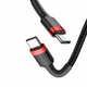 Зарядний кабель Baseus Cafule PD2.0 60W Type-C to Type-C 3A 1m Black/Red (CATKLF-G91) - зображення 3