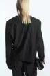 Блуза жіноча COS pinstriped draped top 1194792001 L Чорний - зображення 6