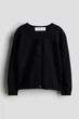 Кардиган тонкой вязки для девочки H&M 0924139-013 092 см (18-24 months) Черный - изображение 1