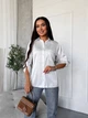 Рубашка женская шелковая молочного цвета 39365 42/44 - изображение 2
