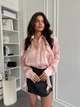 Жіноча блуза з органзи 728, персиковий, one size - изображение 5