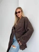 Кардиган ворсистий з ангори, шоколад, 42-46 (One size) (2508BT) - изображение 3