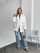 Кардиган ворсистий з ангори, молочний, 42-46 (One size) (2508BT) - изображение 2