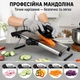 Овощерезка слайсер мандолина для шинковки капусты нарезки овощей и фруктов фри резка металлическая терка мультислайсер 5 встроенных лезвий регулируемая профессиональная ручная из нержавеющей 304 стали + защитные перчатки щеточка для мытья в комплекте - изображение 5