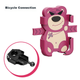 Держатель для телефона Dipuer Strawberry Bear для электровелосипеда, крепление для телефона для велоспорта, противоударный кронштейн для крепления телефона на мотоцикл, скутер или велосипед, в стиле руля. - изображение 5