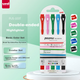 Флуоресцентний маркер Uni Mitsubishi з двома наконечниками, кольоровий маркер для малювання та домашнього завдання студента, тонкий 0,4 мм, товщина 4 мм PUS-103T, набір з 5 основних кольорів - зображення 4