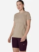Спортивна футболка для бігу жіноча ASICS Road Seamless SS Top 2012D292-200 L Бежева (4573690001658) - зображення 3