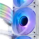 Вентилятор для корпуса JONSBO SL-120WR Iridescent White Edition 12 см (обратная конструкция лопастей/синхронизация с материнской платой ARGB 5 В/4-контактные разъемы PWM (папа и гнезда) для последовательного подключения) - изображение 3