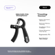 Регулируемый тренажер для укрепления хвата Keep Adjustable Counting Grip Strengthener для тренировки рук, реабилитационный мяч для запястья для мужчин, тренировка рук для детей, черный. - зображення 5