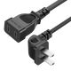 Подовжувач живлення CABLE CREATION DZ135 з двома контактами та 2 розетками з кутовою вилкою, новий національний стандарт 10A з двома жильними розетками, підходить для телевізора, електромобіля, відеоспостереження, подовжувач типу "тато-тато", 2 метри - изображение 4