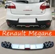 Накладка на задній бампер Renault Megane Рено Меган диффузор універсальний колір чорно сріблястий. - зображення 1