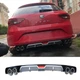 Накладка на задний бампер SEAT Leon Сеат Леон диффузор универсальный цвет черно серебристый - изображение 16