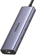 Hub USB Ugreen CM512 USB 3.0 Type-C to 3xUSB 3.0/HDMI 4K@30Hz/RJ45 Gigabit/PD Space Gray (6941876239986) - obraz 1