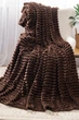 Плед шарпей королевский Home Textiles Brown 200*230 см покрывало на кровать диван коричневое - изображение 1