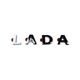 Емблема напис LADA пластик на скотчі хром старий тип - зображення 1