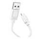 Кабель USB Hoco X122 Silicone Type-C 3A білий із захистом від сплутування та нікельованими контактами White. - зображення 2