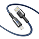 Кабель USB YOKI SMART YK-SM31 Lightning 2.4A 1.2m с LED индикатором автоматическое выключение из цинкового сплава Black. - изображение 4