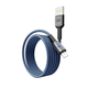Кабель USB YOKI SMART YK-SM31 Lightning 2.4A 1.2m с LED индикатором автоматическое выключение из цинкового сплава Black. - изображение 5