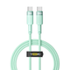 Кабель USB YOKI STYLE YK-ST41 Type-C to Type-C 60W 1.2m с защитой от изломов и быстрым зарядом черный - изображение 1
