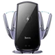 Автотримач Hoco CA202 Plus бездротова зарядка 15 W для смартфонів 4.5-7 дюймів чорно-сірий - зображення 6