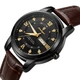 Чоловічий кварцовий годинник Poedagar Unique Men Black Leather з мінеральним склом, 2 ремінці - зображення 3