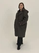 Женский стеганый плащ-тренч демисезонный серый дымчатый 2341/One Size - изображение 2