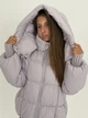 Короткая зимняя куртка серый светлый с лавандовым оттенком 3466/S - изображение 6