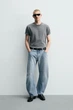 Джинси Zara Relaxed Barrel Fit блакитний 0840/590/406 32 - изображение 1