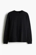 Лонгслів H&M Loose Fit чорний 1302376001 S - зображення 4