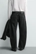 Джинси Zara Relaxed Barrel Fit чорний 0840/590/822 32 - зображення 4