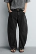 Джинси Zara Relaxed Barrel Fit чорний 0840/596/822 32 - зображення 2
